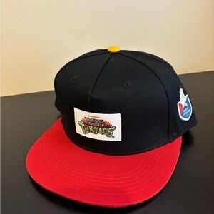 Teenage Mutant Ninja Turtles Black and Red Cap W/ NCFC Soccer Patch New